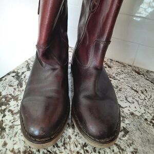 RHINO REDDISH BROWN Men's LEATHER Work boots SIZE 7